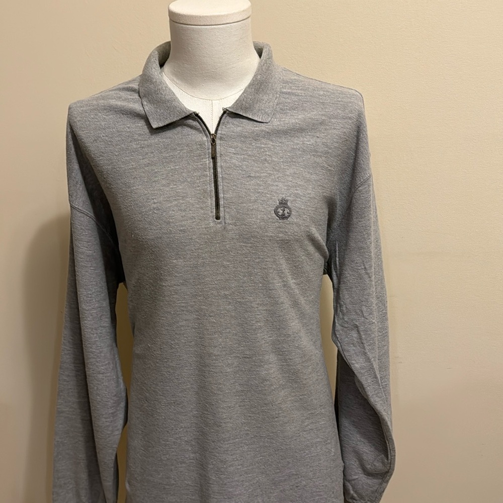 Regatta XL Gray Long Sleeve Polo 90% Cotton 10% Polyester